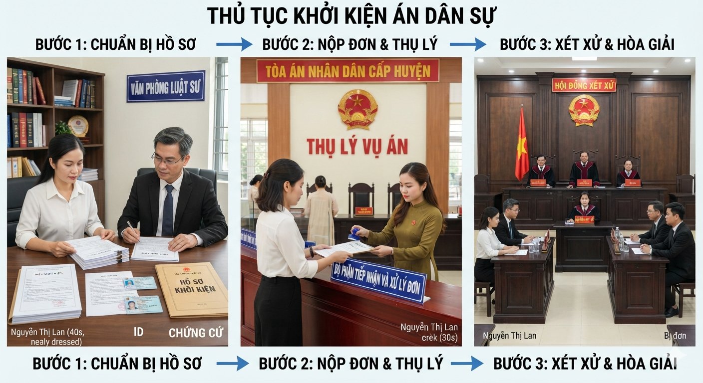 Thủ tục khởi kiện vụ án dân sự